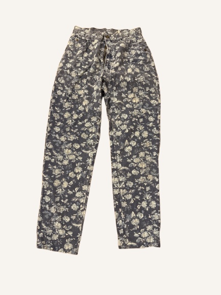 Stirrup Shirt Vintage Floral Denim Pants Blue 7/8 — 90s by Stuffed Shirt, Size 7/8, $41 - Photo 2