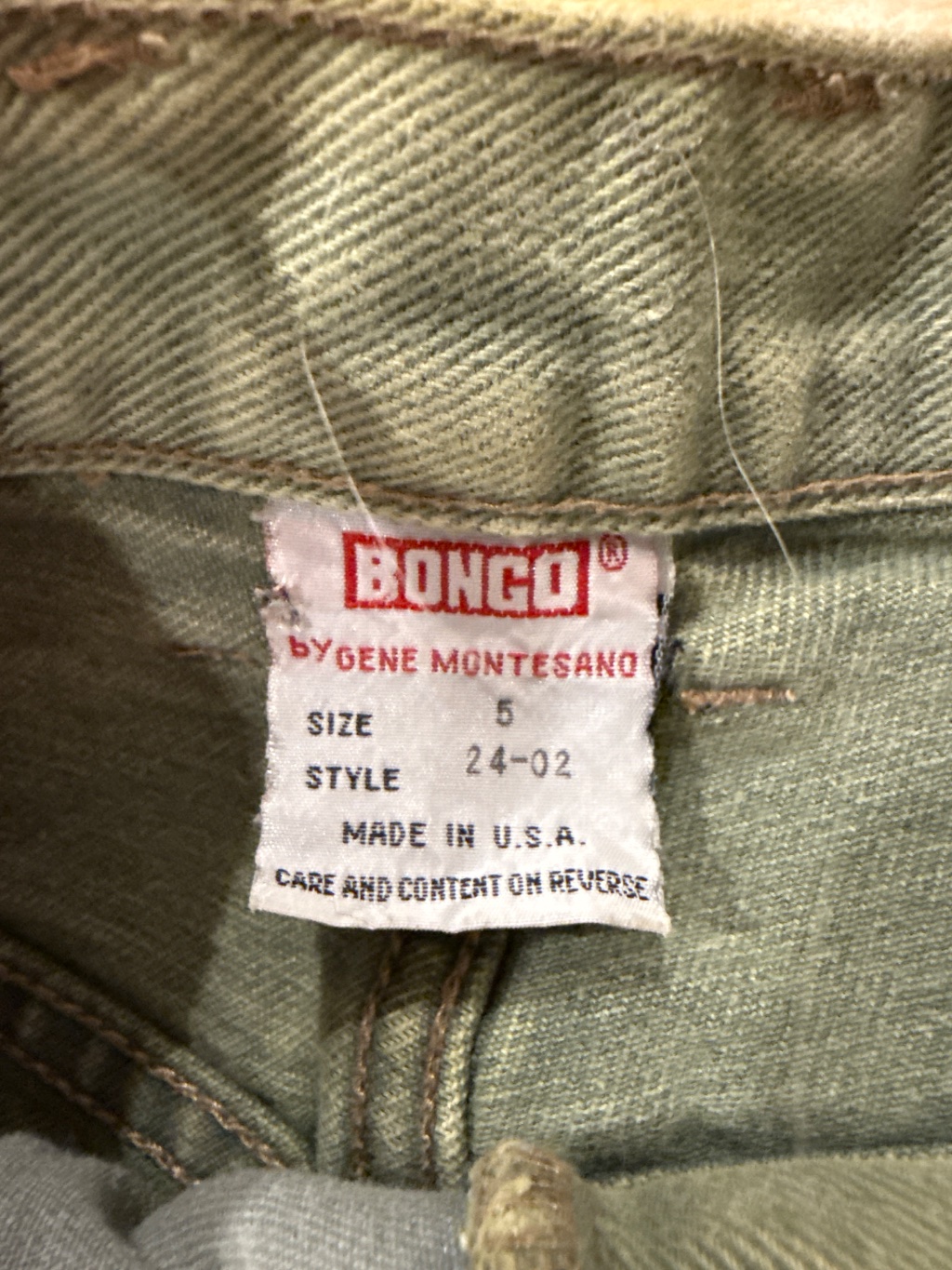 Bongo Vintage High-Waisted Shorts Green 5 — 90s by Bongo, Size 5, $32 - Photo 3