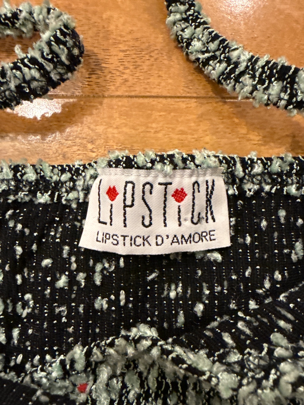 Lipstick D'Amore Vintage Knit Tank Top Black — 90s by Lipstick D'Amore, Size Small, $25 - Photo 3