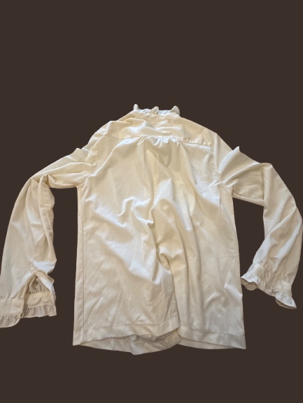 MW Vintage Ruffle Blouse Cream Size 16 — 80s by MW, Size 16, $102 - Photo 2