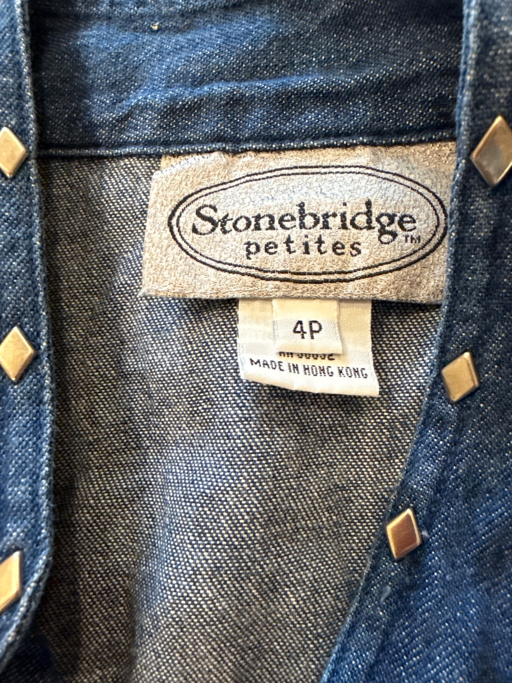 Stonebridge Petites Vintage Denim Jacket 4P — 90s by Stonebridge Petites, Size 4P, $31 - Photo 3