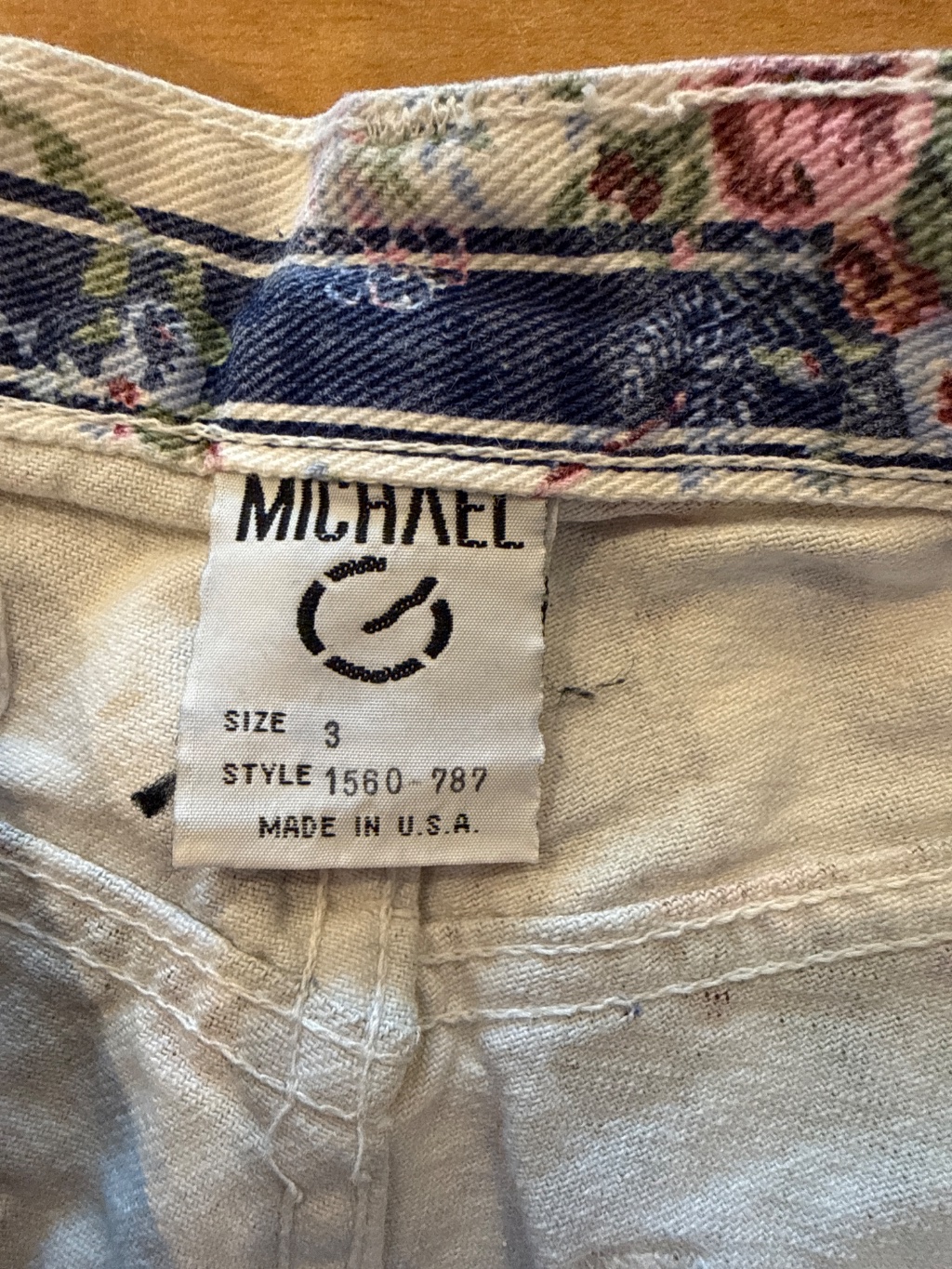 Michael Vintage Floral Striped Shorts Multi 3 — 90s by Michael, Size 3, $47 - Photo 3