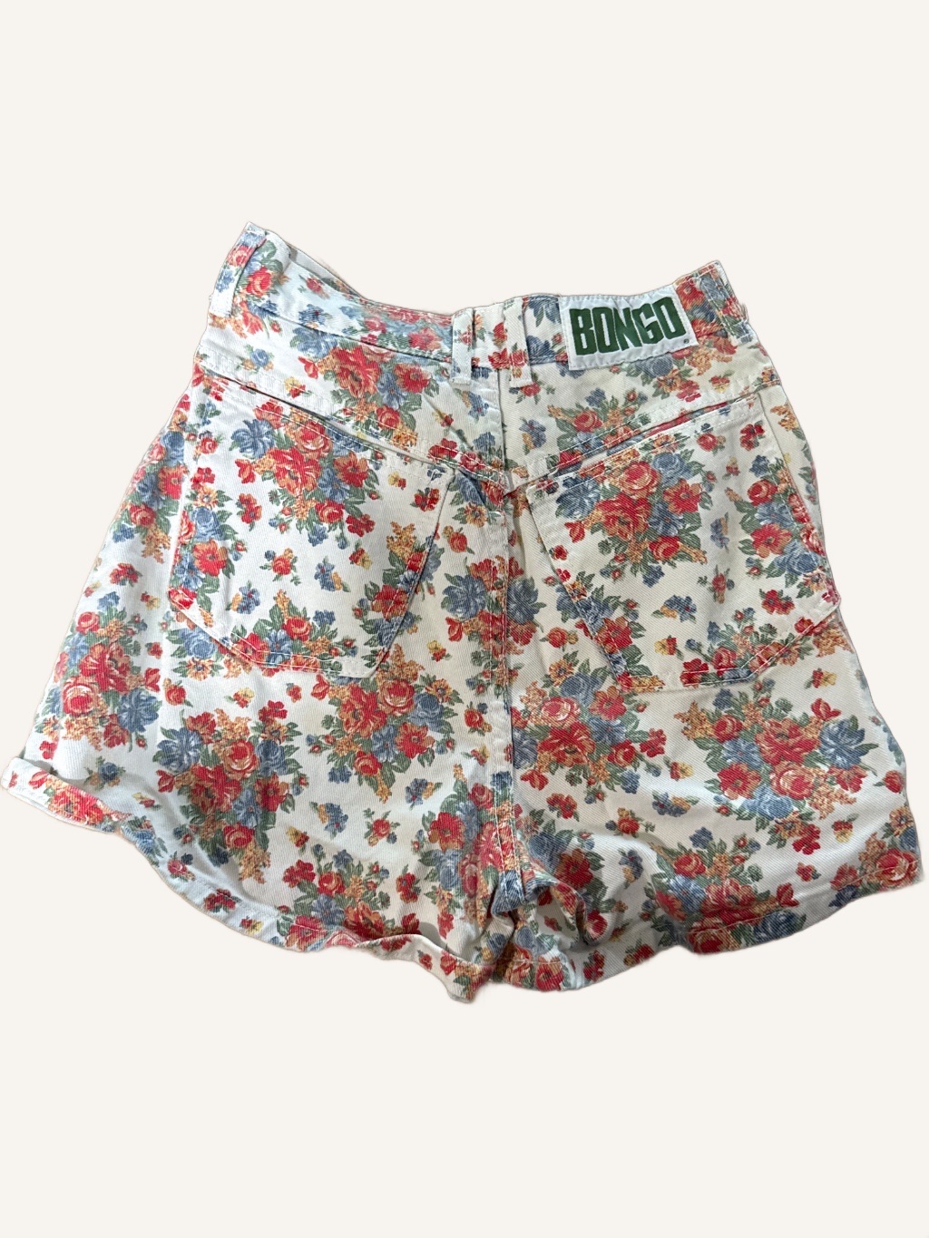 Bongo Vintage Floral Shorts Multi Size 9 — 90s by Bongo, Size 9, $30 - Photo 2
