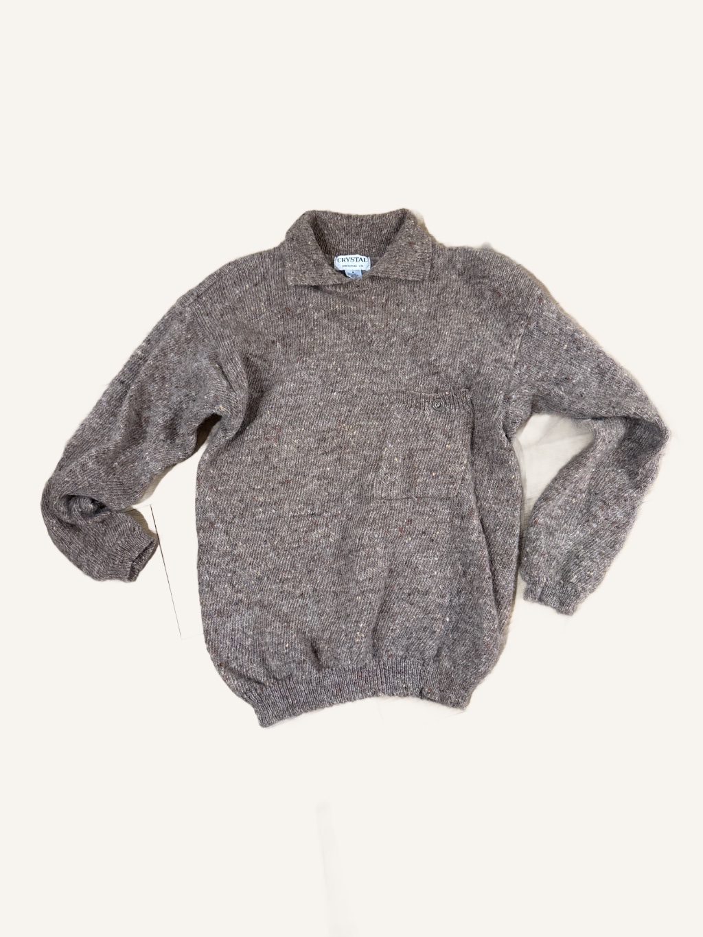 Crystal Vintage Wool Blend Sweater Gray M — 80s by Crystal Sportswear Ltd., Size M, $36 - Photo 2