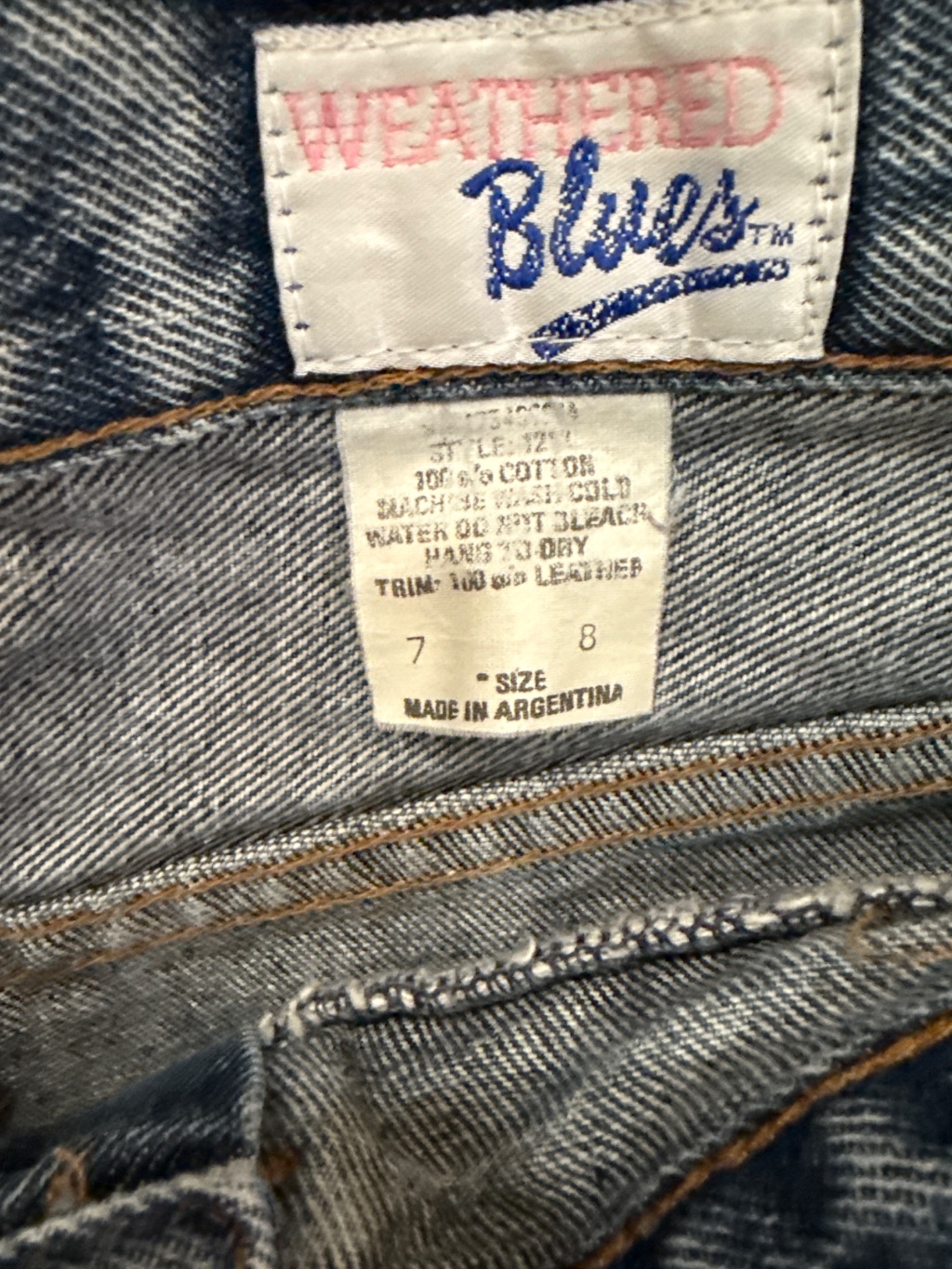 Weathered Blues Vintage Acid Wash Jeans 7/8 — 80s by Weathered Blues, Size 7/8, $68 - Photo 4