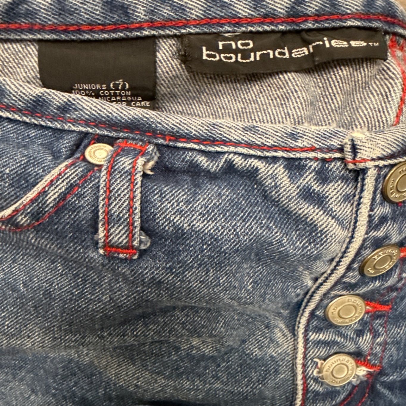 No Boundaries Vintage Denim Shorts Blue 7 — Y2K by No Boundaries, Size 7, $13 - Photo 2