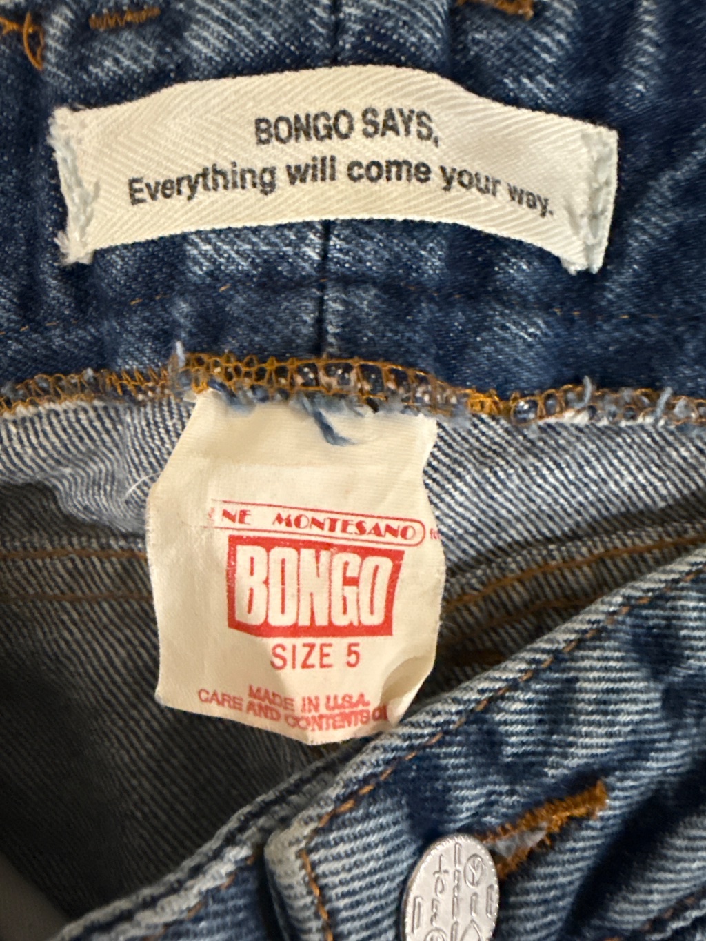 Bongo Vintage High-Waisted Jeans Blue Size 5 — 90s by Bongo, Size 5, $50 - Photo 3