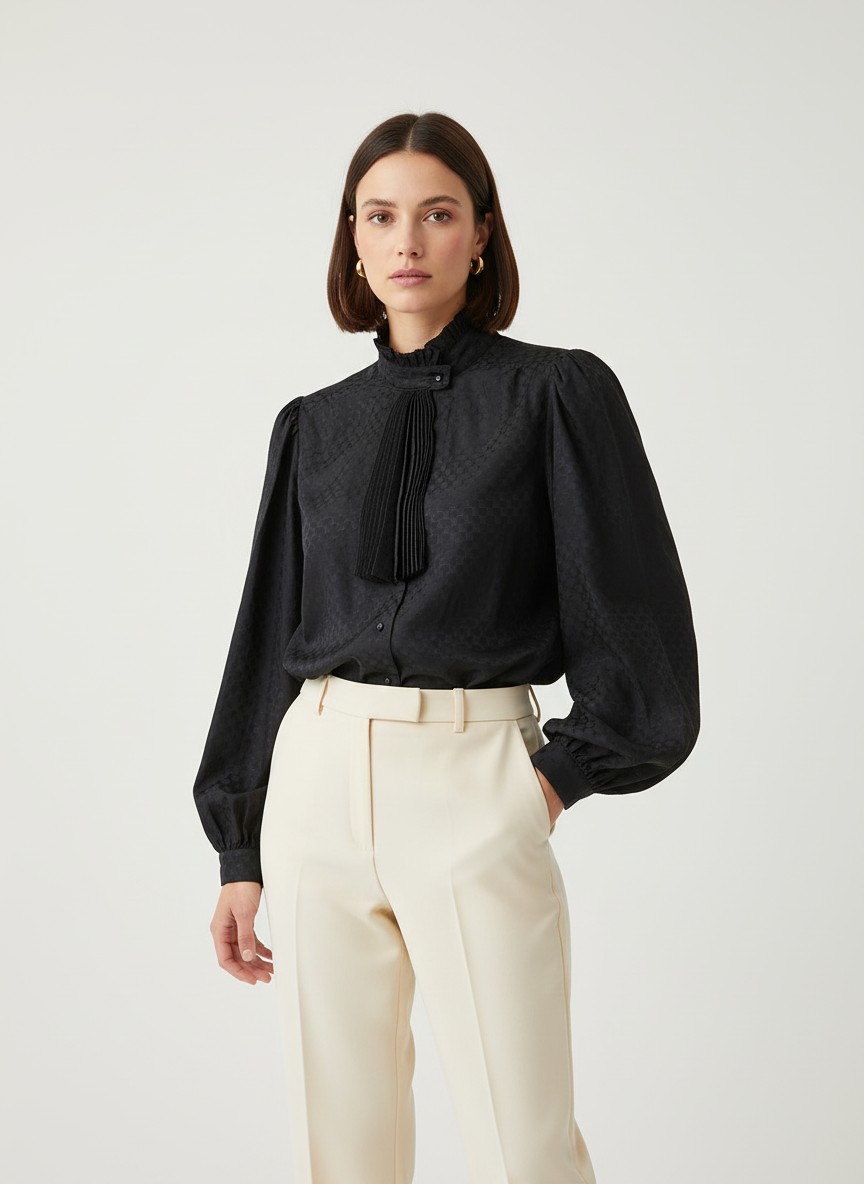 Ardmore Vintage Black Blouse Medium — 80s by Ardmore, Size Medium, $28