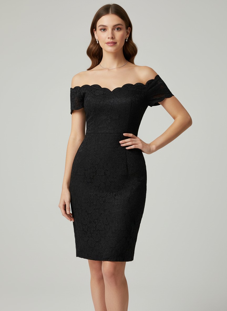 All That Jazz Vintage Black Off-Shoulder Dress 7/8 — 90s, Size 7/8, $59