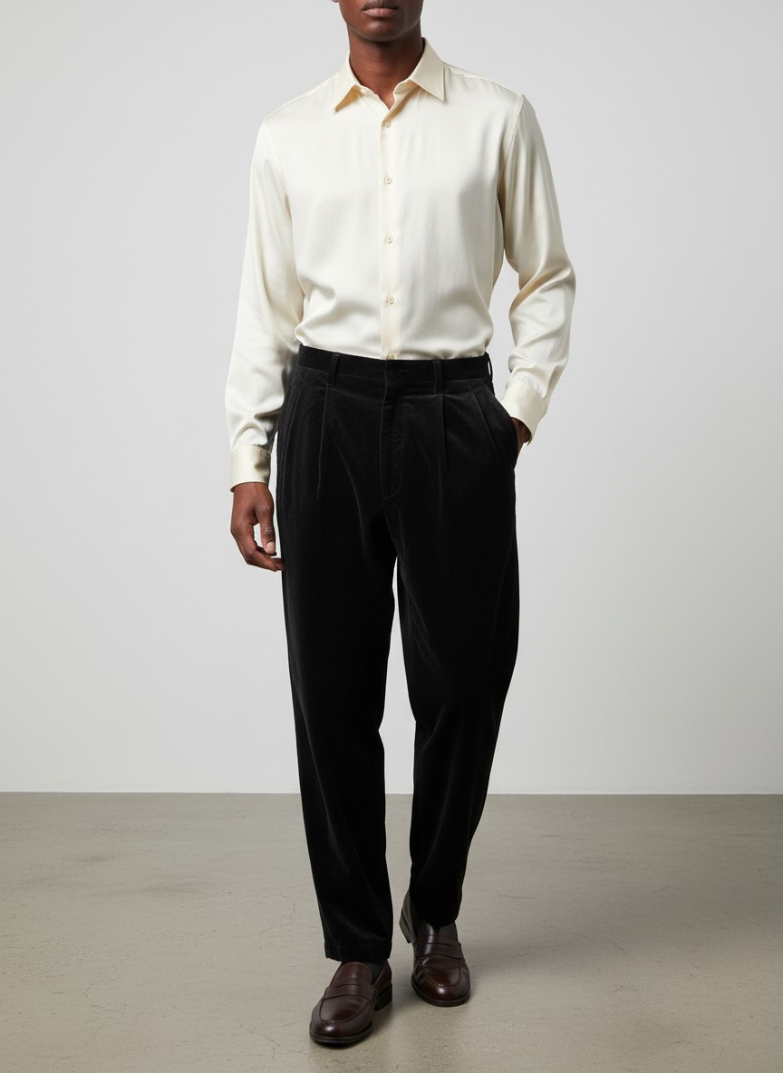 Liz Claiborne Vintage Velvet Pants Black L — 90s by Liz Claiborne, Size 12, $40 - Photo 4